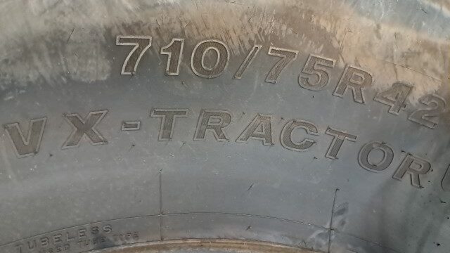 710/75R42 Bridgestone 52/53mm W5005-1024(2)brugt/VX tractor/175D - Billede 2
